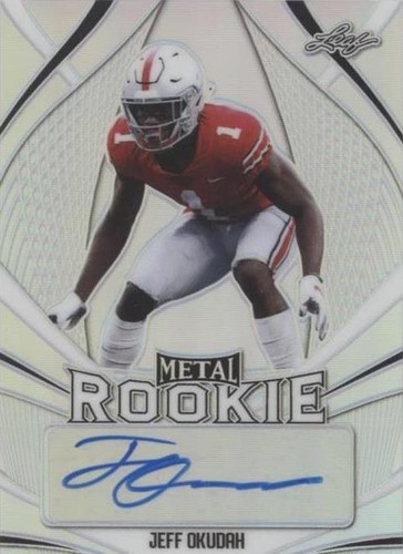 2020 Leaf Metal Rookie Autographs Jeff Okudah #MR-JO1