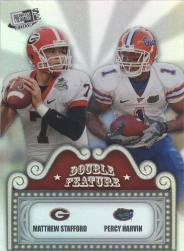 2009 Press Pass Signature Edition Matthew Stafford Percy Harvin #DF-1