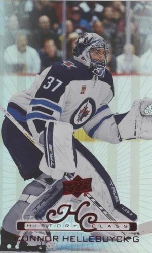 UPPER DECK NHLカード SP AUTHENTIC CONNOR HELLEBUYCK WINNIPEG JETS 17/25 #MD-CH 送料無料 中古 IT1 2022-23 Upper Deck #197 Connor Hellebuyck - Winnipeg Jets
