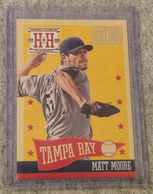 2013 Hometown Heroes Zip Code #233 MATT MOORE Rays Platinum Foil 1/Box