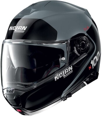 Modular Helmet Nolan N100-5 Hilltop N-Com Color 64 Black Gray Glossy