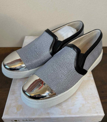  NEW Sol Sana Daze SS Loafer sneaker in Slate Pebble Metallic Size 37 US 6.5 NIB