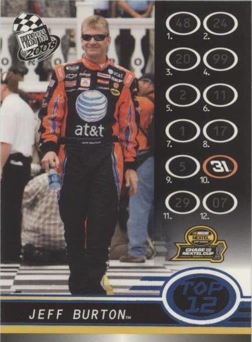 2008 Press Pass - Jeff Burton #B116