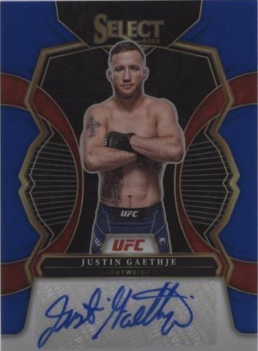 Justin Gaethje Signed 2023 Select Silver UFC Card PSA/DNA