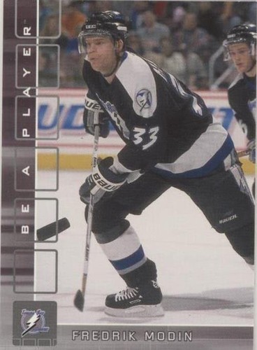 2001-02 In the Game Be A Player Memorabilia - Fredrik Modin #65