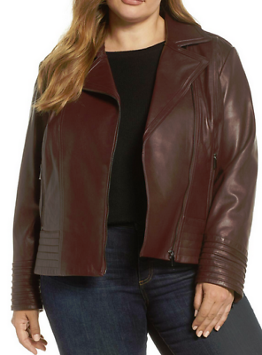Badgley mischka gia leather biker jacket sale