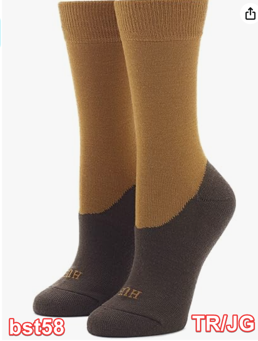 HUE Women's Duck Boot Sock, Crew length, Biscuit-2 Pair Pack, One Size