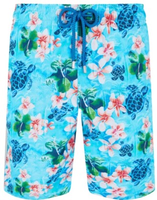 Vilebrequin Swim Trunks Men 3XL Long Turtles Jungle Board Shorts Okoa NWT $310