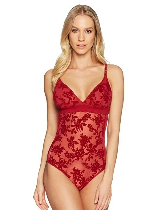 Stella McCartney 177210 Womens Fleur Dancing Bodysuit Red Floral Size Small