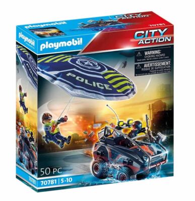 Игровой набор Playmobil City Action Полицейский парашют с транспортным средством-амфибией 70781