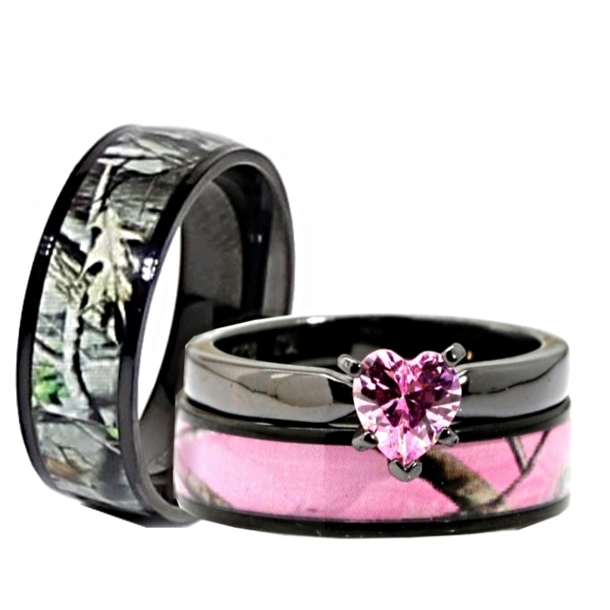 ★SENTIMENTS★ NO.235 [BLACK PINK] RING 2.80ct Moissanite Black Diamond & Pink Sapphire Engagement Ring