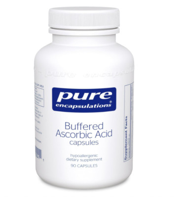 Pure Encapsulations Buffered Ascorbic Acid Capsules Vitamin C - 90 Ct Exp 11/24