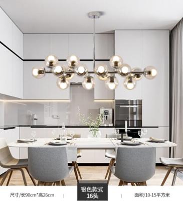 restaurant chandelier modern LED glass ball DNA molecule pendanat light lamp Yc