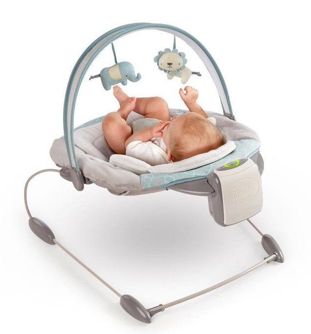 Ingenuity SmartBounce Cambridge Baby Bouncer Automatic Vibrating Infant Seat