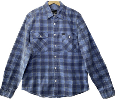 NWT Brixton Bowery Summer Weight Standard Fit Flannel Shirt Men s Size S Plaid