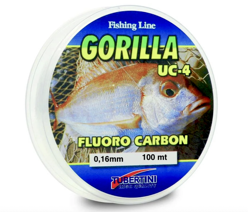 FILO GORILLA UC-4  FLUOROCARBON DIAMETRO 0,16 MM BOBINA 100 MT TUBERTINI