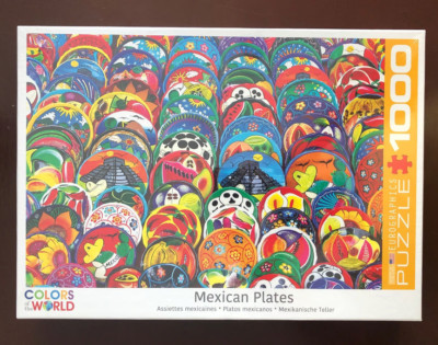 Jigsaw Puzzle International Ethnic Mexican Ceramic Plates 1000 piece NEW