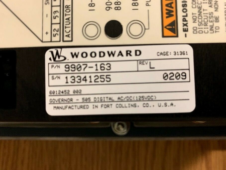 Woodward 505 Turbine Control 9907-163