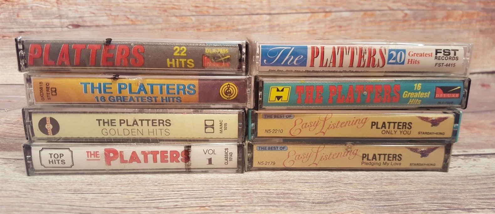 The Platters Cassette Tapes Mixed Lot Of 8 Greatest Hits Easy Listening