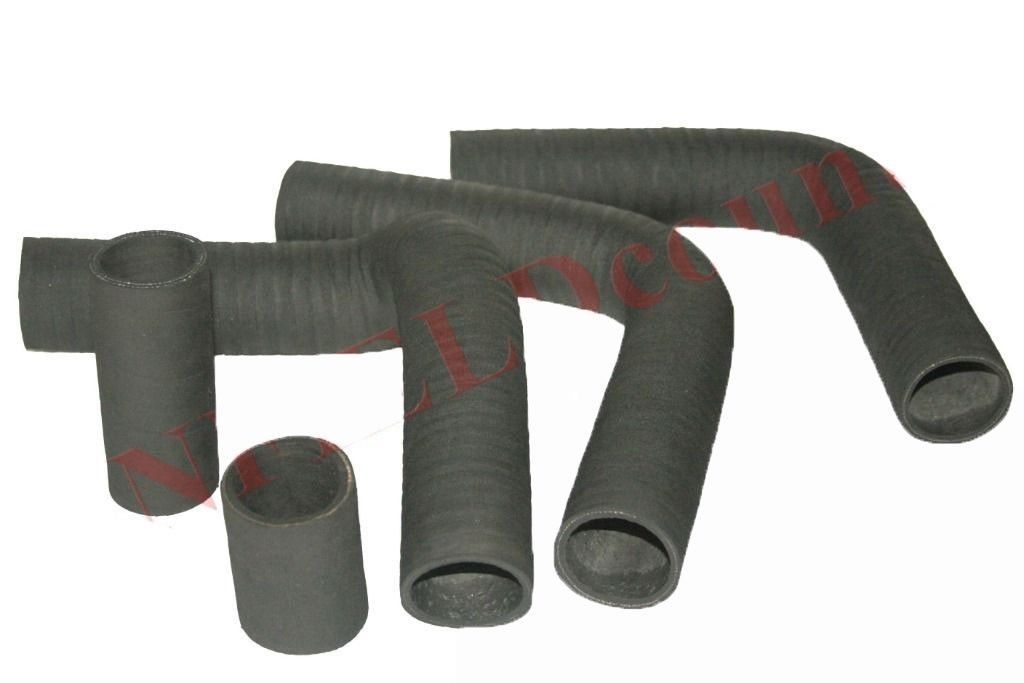 Complete Black Rubber Radiator Breather L  Hose Pipe Kit 3DX JCB  
