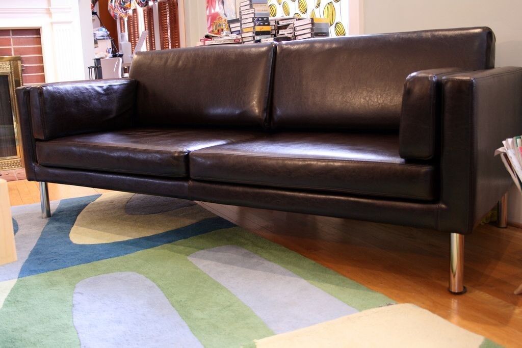  IKEA  S ter  Dark Brown Faux Leather Sofa for S le in 