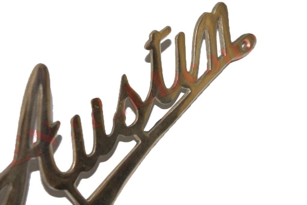 Radiator Austin Script Badge Monogram Motif 8" Brass Made Reproduced  