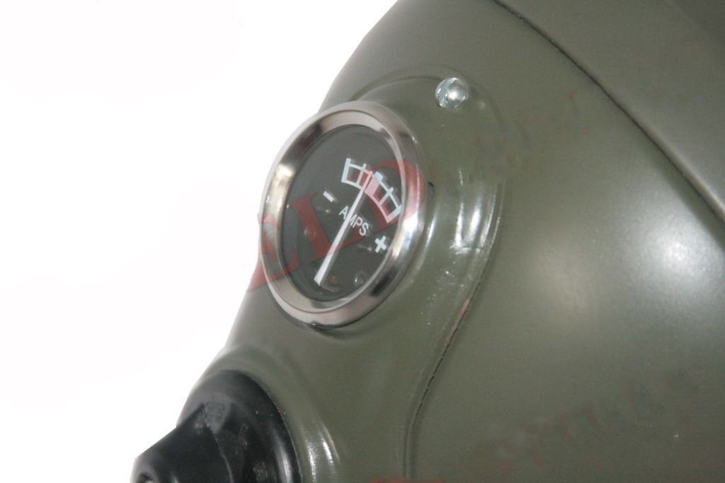 Lucas 7" Military Colour Blackout Headlight Headlamp For Norton Triumph BSA 