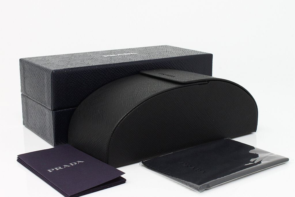 Pre-owned Prada Butterfly Women's Sunglasses Pr08ys 1ab5s0 Black 51mm W/case In Gray