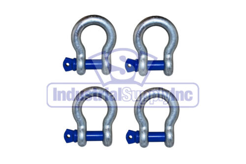 Anchor Shackle | Clevis | Alloy Screw Pin | 5/16" | 4 Pack | Industrial Supply