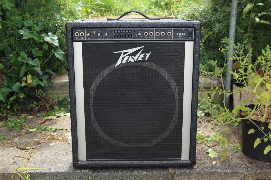 Peavey TKO 75 bass amplifier amp combo vintage Black Widow 15&amp;quot; speaker ...