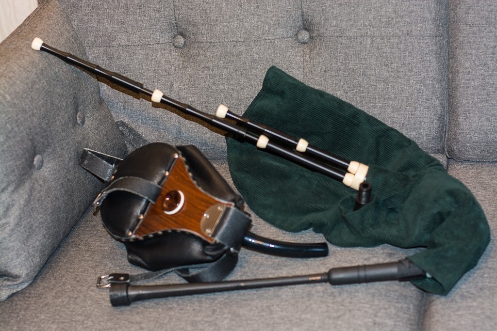 Scottish Smallpipes bellows blown made by Bagpipes Galore Edinburgh