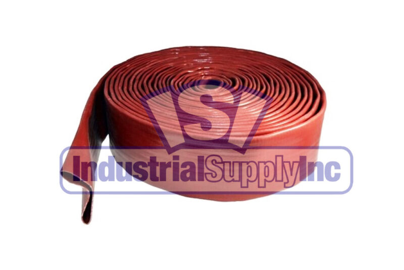 Water Discharge Hose | 3" | Red | Import | 50 Ft | No Fittings | Free Shipping