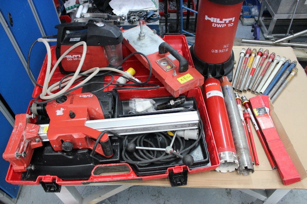 Hilti Diamond Drill DD 120, Drilling Kit, Vacuum Base, Water Feed and