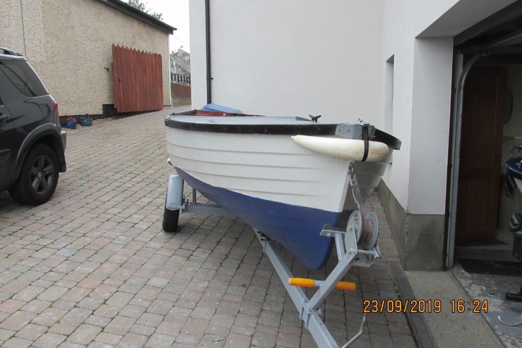15ft Clinker Style Fibreglass Fishing Boat &amp; Trailer | in 