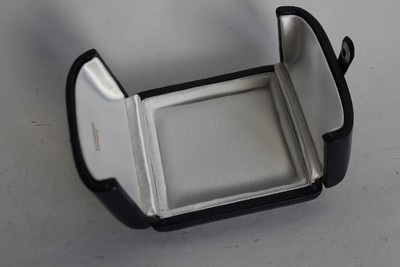 LOMBARD Écrin pour bijoux cuir bleu + velours blanc (45281)