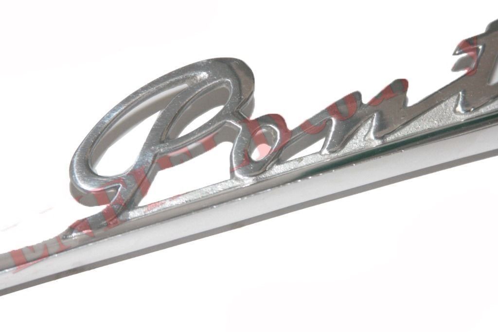 New Pair Left Right Chrome Plated Pontiac Scripted Badges For Morris 