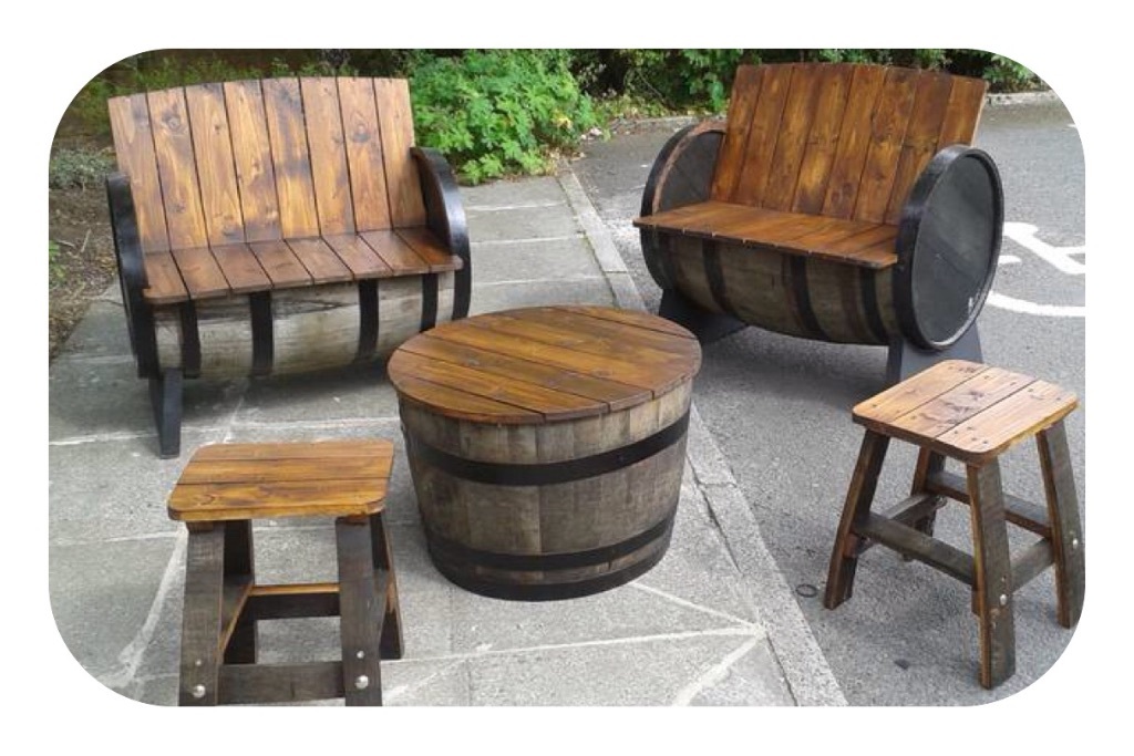 oak barrel outdoor table