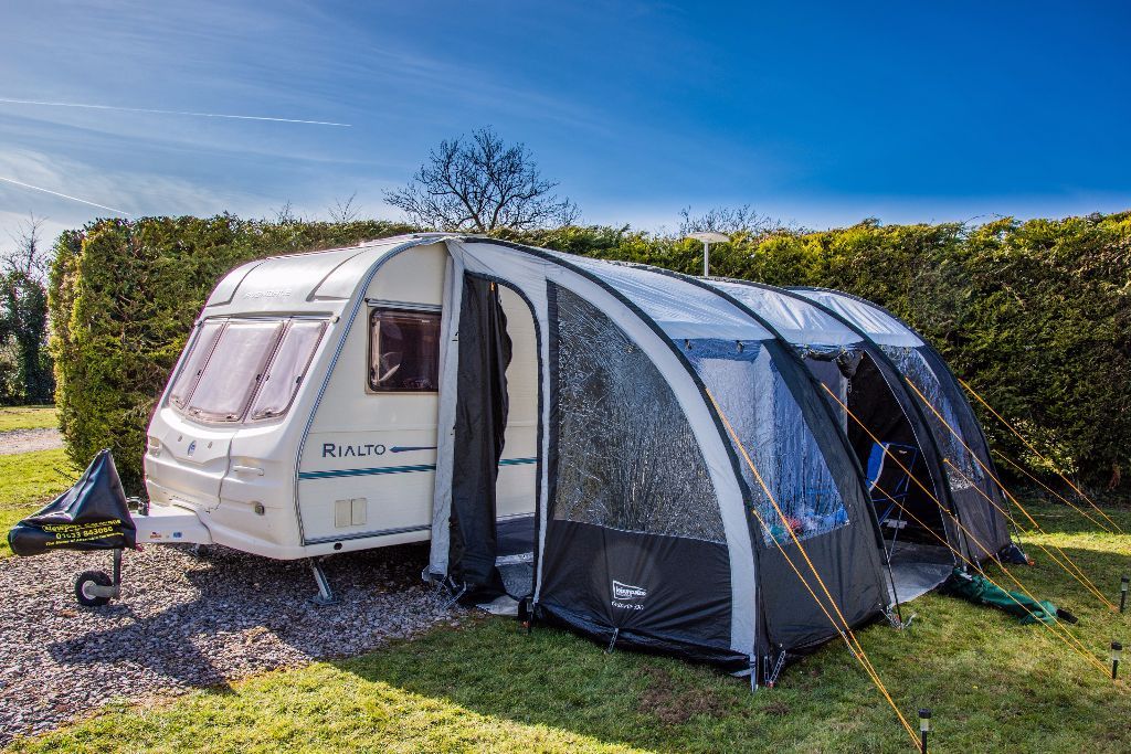 LEISUREWIZE ONTARIO 390 LIGHTWEIGHT CARAVAN PORCH AWNING CHARCOAL in