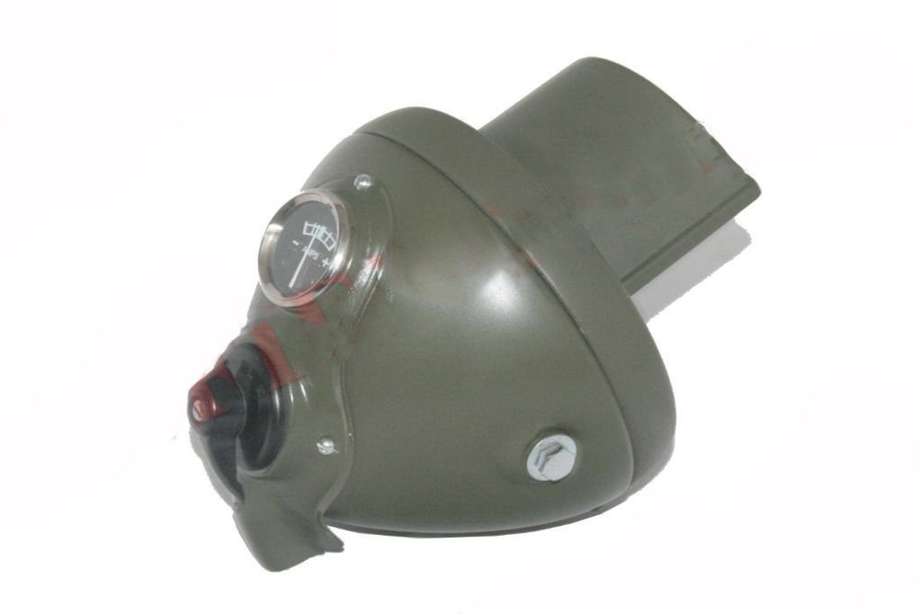 Lucas 7" Military Colour Blackout Headlight Headlamp For Norton Triumph BSA 