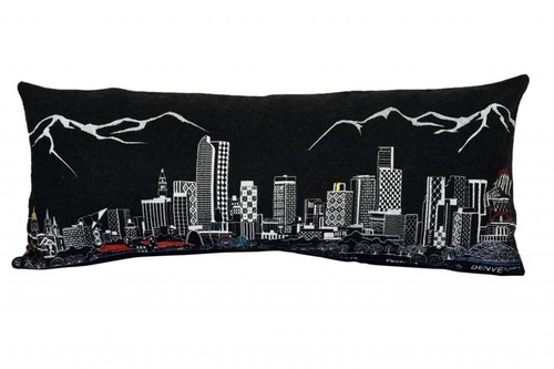 Декоративная подушка для поясницы 35 Black Denver Nighttime Skyline