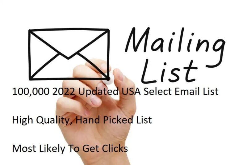 100,000 2022 Updated USA Hand Picked Select Email Database Sales Leads list