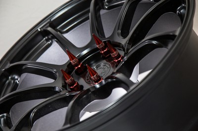 Aodhan 92MM Extended SPIKED Lug Nuts 12X1.25 Red 20 WITH 1