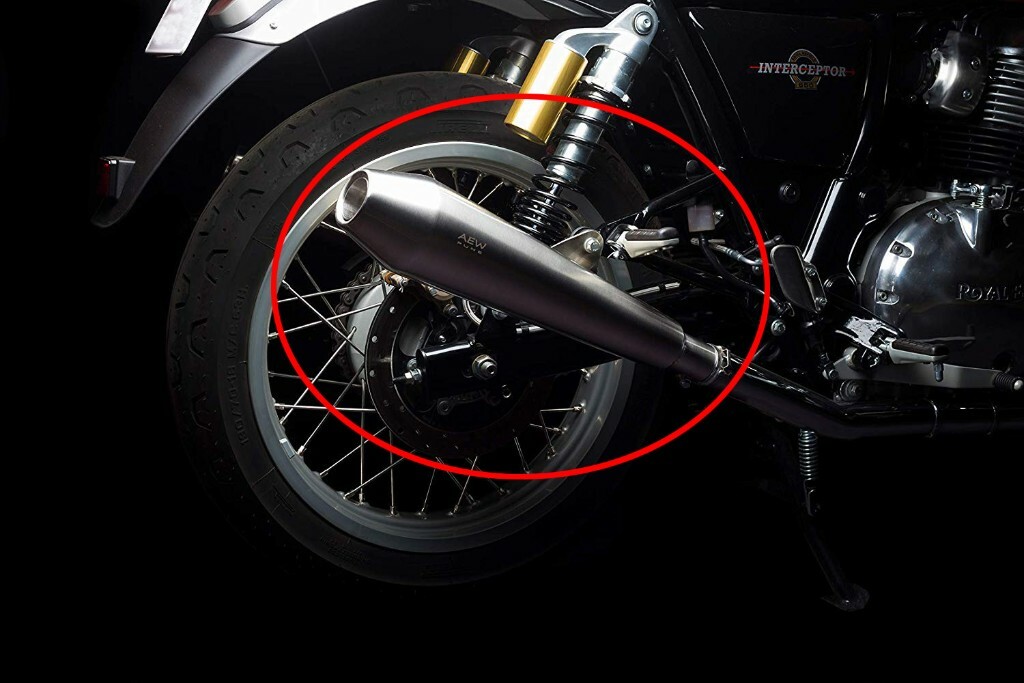 Fits Royal Enfield Interceptor 650cc Exhaust Silencer Black Pair 