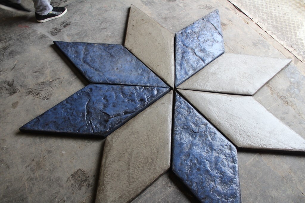 Paving Slabs Diamond shape Blue & Grey (Handmade originals) in Dover