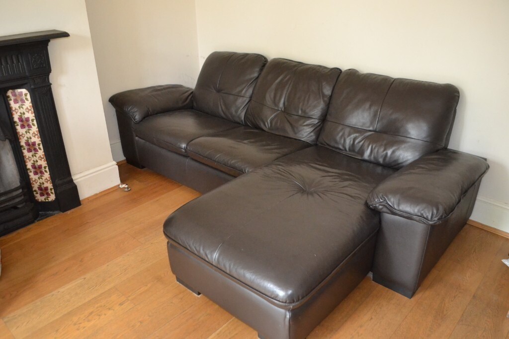 Ikea Kivik 4 Seat Sofa With Chaise Longue Dark Brown In Ealing