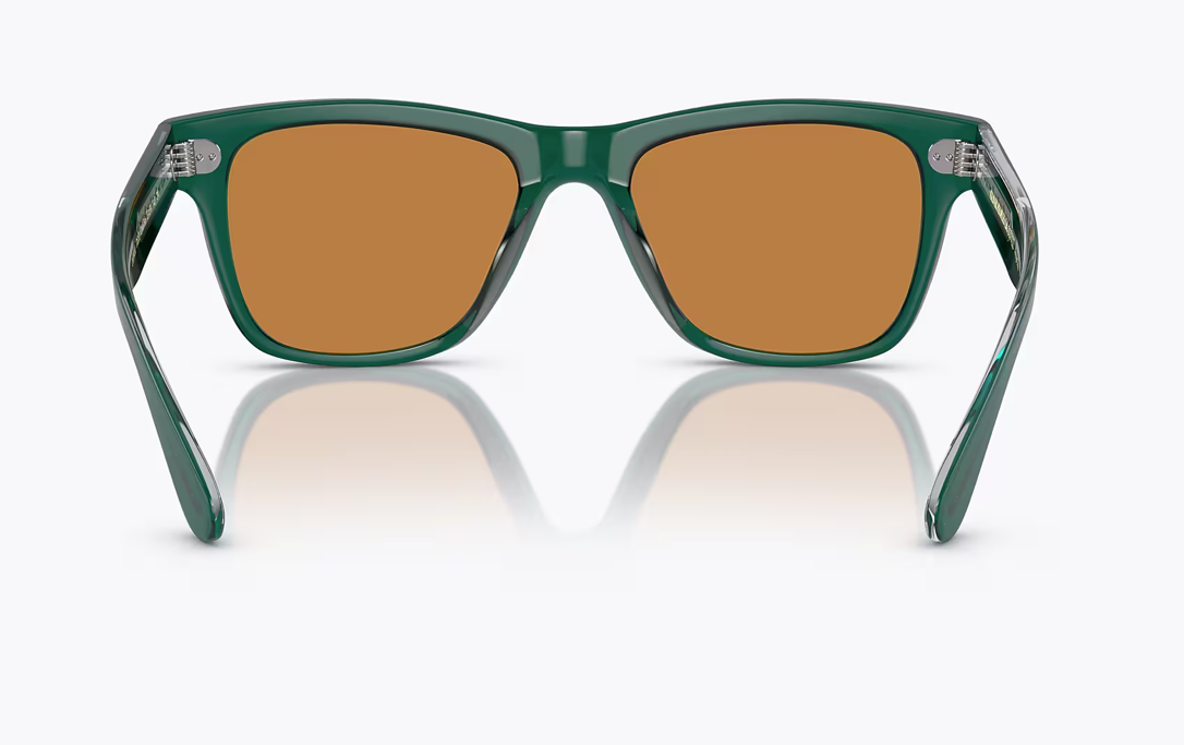 Pre-owned Oliver Peoples Oliver Sun Limited Edition 54mm In Dk Teal/ Cognac Msrp$584 Iver In Brown