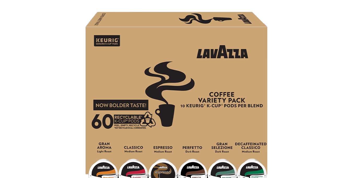 Lavazza Coffee K-Cup Pods Variety Pack for Keurig Single-Serve Coffee Brewers