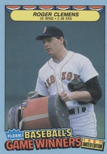 1987 Fleer Limited Edition Baseball's Game Winners - Roger Clemens #10