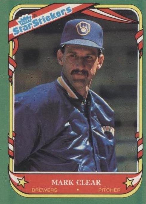 1987 Fleer Star Stickers - Mark Clear #23