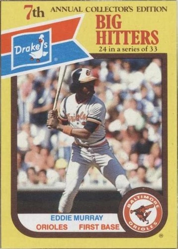 1987 Drake's Big Hitters/Super Pitchers - Eddie Murray #24